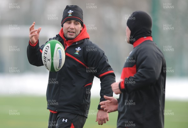 27.01.12 - Wales Rugby Training Camp in Poland - Stephen Jones during training. 