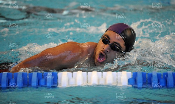 311012 - Wales Rugby Training Camp in Poland -Toby Faletau during a early morning swimming session