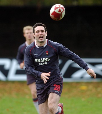 31.10.06 - WALES RUGBY New captain Stephen Jones takes part in a training session ahead of his sides clash against Australia 