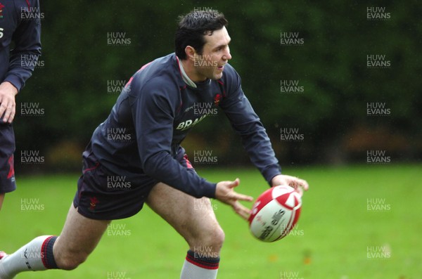 31.10.06  Wales rugby training, Cardiff  Wales captain Stephen Jones.  