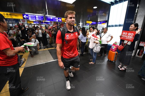 190919 - Wales Rugby Training - Leigh Halfpenny as the Wales squad travel to Toyota by "Bullet Train"