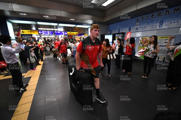 190919 - Wales Rugby Training - Rhys Carre as the Wales squad travel to Toyota by "Bullet Train"