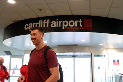 040326 - Picture shows the Wales Rugby Team travelling to Dublin, Ireland for their Six Nations game against Ireland on Friday - Adam Beard