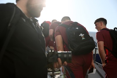 040326 - Picture shows the Wales Rugby Team travelling to Dublin, Ireland for their Six Nations game against Ireland on Friday - 