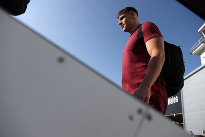 040326 - Picture shows the Wales Rugby Team travelling to Dublin, Ireland for their Six Nations game against Ireland on Friday - Dafydd Jenkins