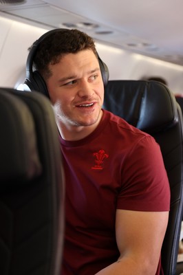 040326 - Picture shows the Wales Rugby Team travelling to Dublin, Ireland for their Six Nations game against Ireland on Friday - James Botham