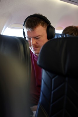 040326 - Picture shows the Wales Rugby Team travelling to Dublin, Ireland for their Six Nations game against Ireland on Friday - Dewi Lake