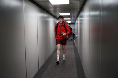 040326 - Picture shows the Wales Rugby Team travelling to Dublin, Ireland for their Six Nations game against Ireland on Friday - Rhys Patchell, Kicking Coach