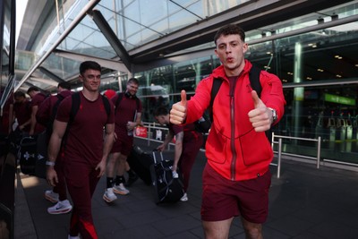 040326 - Picture shows the Wales Rugby Team travelling to Dublin, Ireland for their Six Nations game against Ireland on Friday - Louie Hennessey