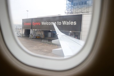 060325 - Picture shows the Wales Rugby team traveling to Edinburgh for their 6 Nations game on Saturday - 