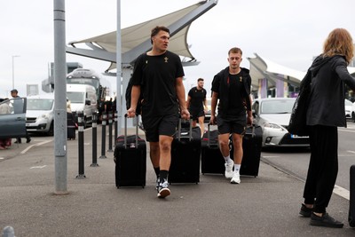 250625 - Wales Rugby Travel from Heathrow on route to Japan - Teddy Williams and Cameron Winnett