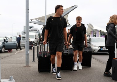 250625 - Wales Rugby Travel from Heathrow on route to Japan - Teddy Williams and Cameron Winnett