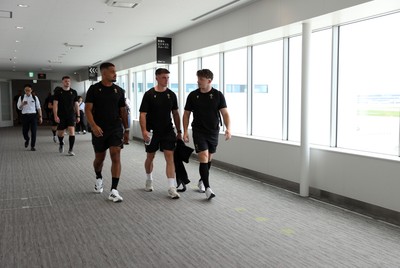 260625 - Wales Rugby Travel from Tokyo to Kitakyushu - Ben Thomas, Reuben Morgan-Williams and Dan Edwards