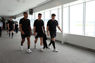 260625 - Wales Rugby Travel from Tokyo to Kitakyushu - Ben Thomas, Reuben Morgan-Williams and Dan Edwards