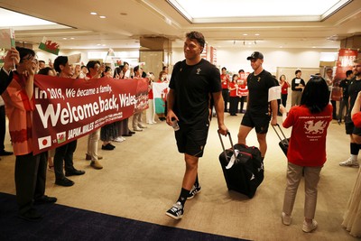 260625 - Wales Rugby is welcomed in Kitakyushu for their Summer tour of Japan - Teddy Williams