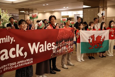 260625 - Wales Rugby is welcomed in Kitakyushu for their Summer tour of Japan - 