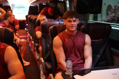 250626 - The Welsh Rugby team travel to London ahead of their game against the Barbarians at Twickenham on Saturday - Eddie James