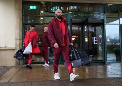 050226 - Wales Rugby Travel to Twickenham for their first Six Nations game against England - Josh Macleod