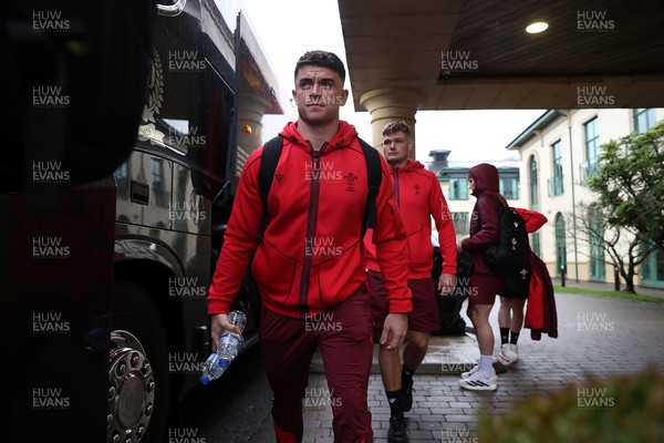 050226 - Wales Rugby Travel to Twickenham for their first Six Nations game against England - Reuben Morgan-Williams