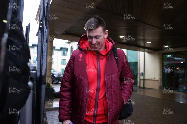 050226 - Wales Rugby Travel to Twickenham for their first Six Nations game against England - Adam Beard