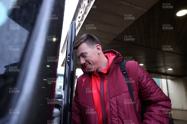 050226 - Wales Rugby Travel to Twickenham for their first Six Nations game against England - Adam Beard