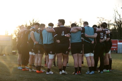 110325 - Wales U20s Training - Team huddle