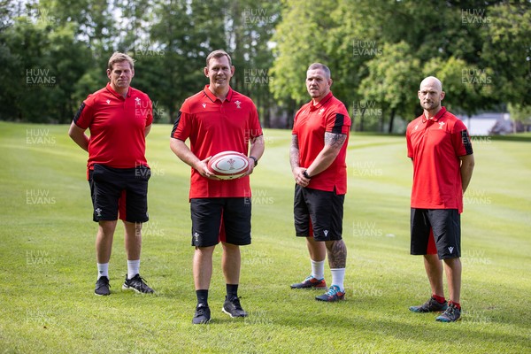 070621 - Wales U20s Training - New Coaching staff - Thomas Rhys Thomas, Head Coach Ioan Cunningham, Paul James and Richard Russell