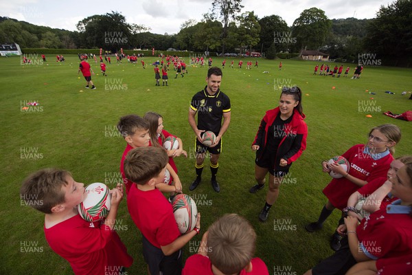 200723 - WRU - Tomos Williams during Wales Rugby World Cup 2023 kit launch at Ynysangharad Park, Pontypridd