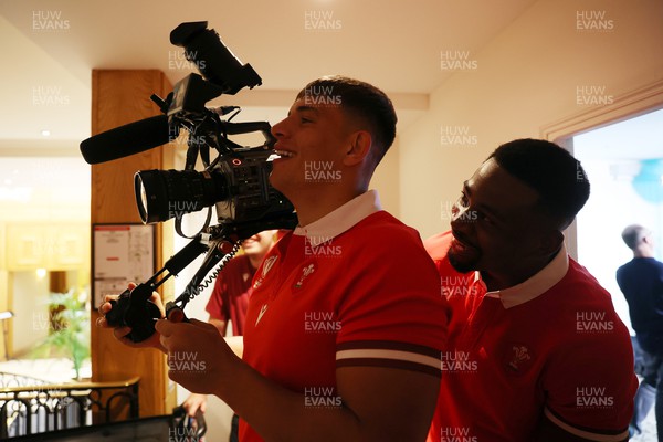 040923 - Wales Rugby World Cup Media Day - Dafydd Jenkins and Christ Tshiunza