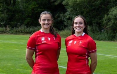 070825 - Wales Women Rugby World Cup Squad  - Left to right, sisters Branwen Metcalfe and Nel Metcalfe who are selected in the Wales Womens World Cup Squad