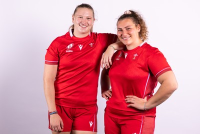 070825 - Wales Women Rugby World Cup Squad  - Left to right, sisters Alaw Pyrs and Gwenllian Pyrs who are selected in the Wales Womens World Cup Squad 
