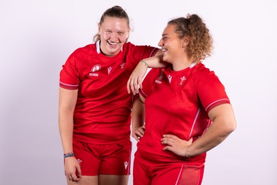 070825 - Wales Women Rugby World Cup Squad  - Left to right, sisters Alaw Pyrs and Gwenllian Pyrs who are selected in the Wales Womens World Cup Squad 