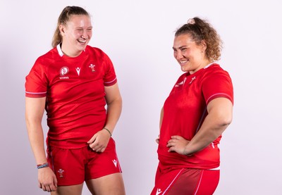 070825 - Wales Women Rugby World Cup Squad  - Left to right, sisters Alaw Pyrs and Gwenllian Pyrs who are selected in the Wales Womens World Cup Squad 
