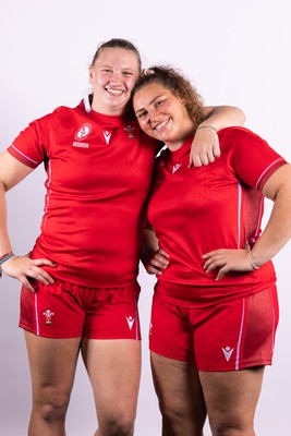 070825 - Wales Women Rugby World Cup Squad  - Left to right, sisters Alaw Pyrs and Gwenllian Pyrs who are selected in the Wales Womens World Cup Squad 