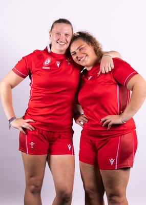 070825 - Wales Women Rugby World Cup Squad  - Left to right, sisters Alaw Pyrs and Gwenllian Pyrs who are selected in the Wales Womens World Cup Squad 