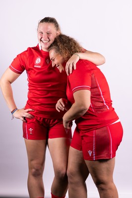 070825 - Wales Women Rugby World Cup Squad  - Left to right, sisters Alaw Pyrs and Gwenllian Pyrs who are selected in the Wales Womens World Cup Squad 
