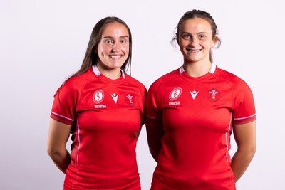 070825 - Wales Women Rugby World Cup Squad  - Left to right, sisters Nel Metcalfe and Branwen Metcalfe who are selected in the Wales Womens World Cup Squad