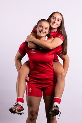 070825 - Wales Women Rugby World Cup Squad  - Left to right, sisters Branwen Metcalfe and Nel Metcalfe who are selected in the Wales Womens World Cup Squad