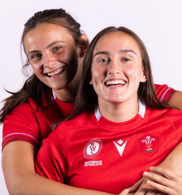 070825 - Wales Women Rugby World Cup Squad  - Left to right, sisters Branwen Metcalfe and Nel Metcalfe who are selected in the Wales Womens World Cup Squad