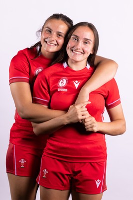 070825 - Wales Women Rugby World Cup Squad  - Left to right, sisters Branwen Metcalfe and Nel Metcalfe who are selected in the Wales Womens World Cup Squad
