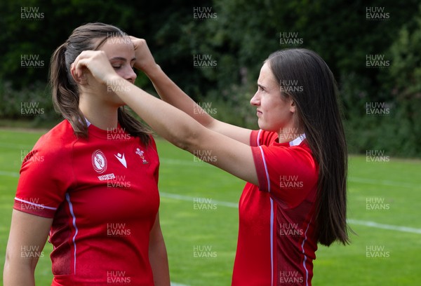 070825 - Wales Women Rugby World Cup Squad  - Left to right, sisters Branwen Metcalfe and Nel Metcalfe who are selected in the Wales Womens World Cup Squad