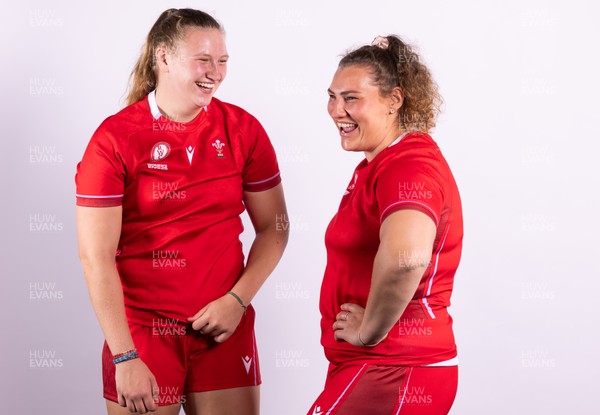 070825 - Wales Women Rugby World Cup Squad  - Left to right, sisters Alaw Pyrs and Gwenllian Pyrs who are selected in the Wales Womens World Cup Squad 