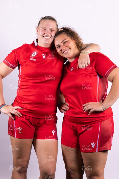 070825 - Wales Women Rugby World Cup Squad  - Left to right, sisters Alaw Pyrs and Gwenllian Pyrs who are selected in the Wales Womens World Cup Squad 