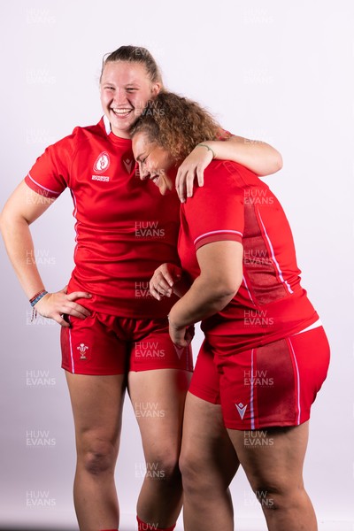 070825 - Wales Women Rugby World Cup Squad  - Left to right, sisters Alaw Pyrs and Gwenllian Pyrs who are selected in the Wales Womens World Cup Squad 
