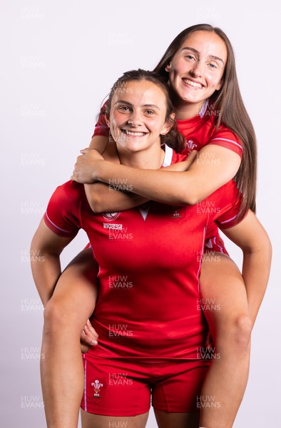 070825 - Wales Women Rugby World Cup Squad  - Left to right, sisters Branwen Metcalfe and Nel Metcalfe who are selected in the Wales Womens World Cup Squad