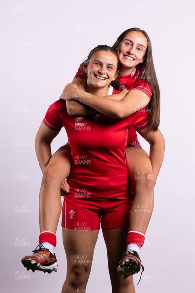 070825 - Wales Women Rugby World Cup Squad  - Left to right, sisters Branwen Metcalfe and Nel Metcalfe who are selected in the Wales Womens World Cup Squad