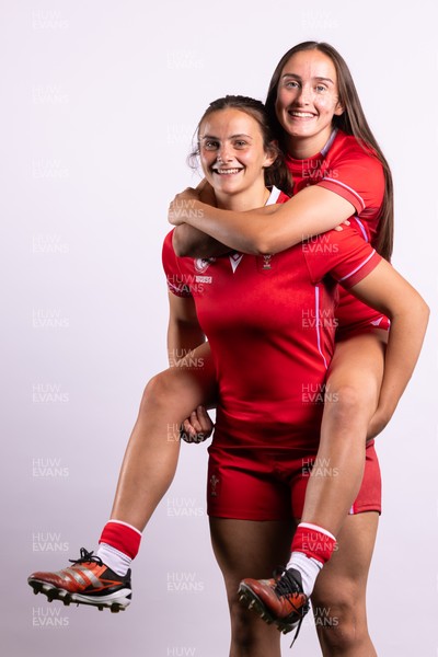 070825 - Wales Women Rugby World Cup Squad  - Left to right, sisters Branwen Metcalfe and Nel Metcalfe who are selected in the Wales Womens World Cup Squad