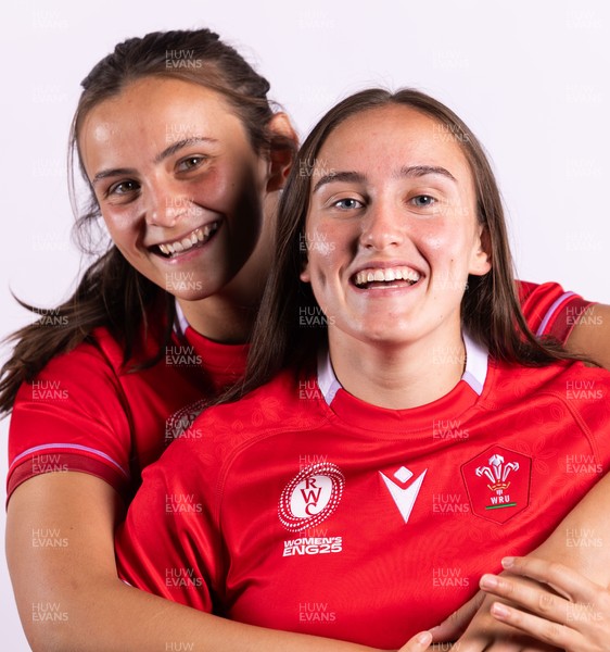 070825 - Wales Women Rugby World Cup Squad  - Left to right, sisters Branwen Metcalfe and Nel Metcalfe who are selected in the Wales Womens World Cup Squad