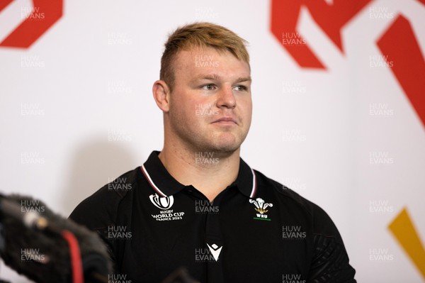 210823 - Wales Rugby World Cup Squad Announcement - Wales co-captain Dewi Lake speaks to the media 