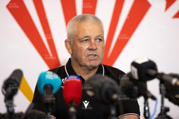 210823 - Wales Rugby World Cup Squad Announcement - Wales Head Coach Warren Gatland speaks to the media 
